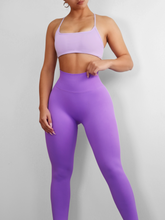 Load image into Gallery viewer, Athletic Seamless Scrunch Leggings (Amethyst)