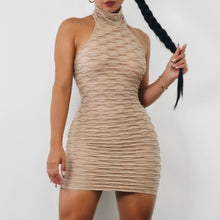 Load image into Gallery viewer, Honey Fitted Mini Dress (Nude)