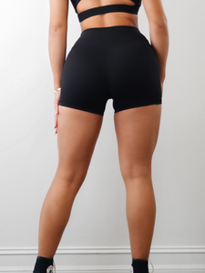 Athletic Pocket Booty Shorts (Black)