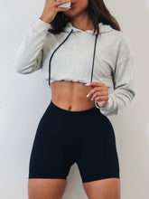 Load image into Gallery viewer, Athletic Cropped Hoodie (Gray)
