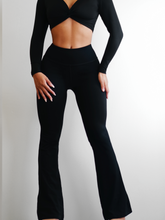 Load image into Gallery viewer, Flare Athletic Leggings (Black)