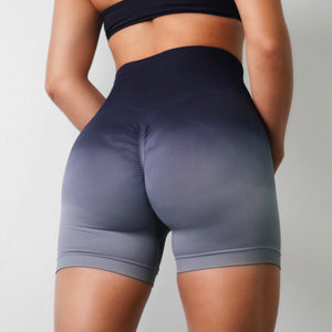 Ombre Short Shorts (Black/Gray)