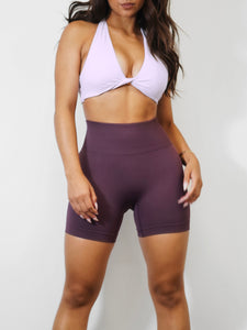 Seamless Pump Shorts (Plum Purple)