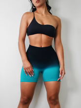 Load image into Gallery viewer, Ombre Short Shorts (Black/Teal)