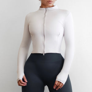 Fitted BBL Compression Jacket (Off-White)